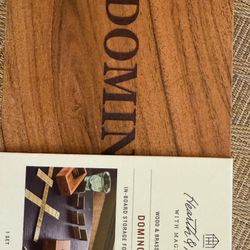 Brass Color   Dominoes With Wood Container 