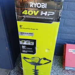 Earth AUGER RYOBI 40V BATTERY AND CHARGER INCLUDED
