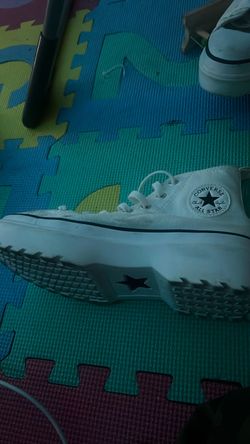 White Converse Platform High-Tops
