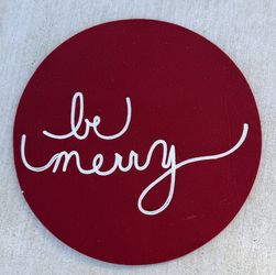 BE MERRY Felt Circle