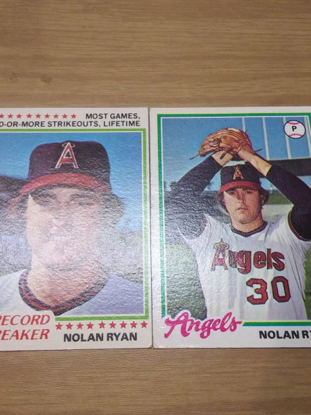 Vintage Nolan Ryan Baseball Cards Lot