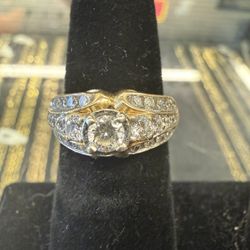 14KT Gold Ring W/ Natural Diamonds 37036-1