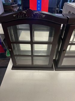 Wood and Glass Display Cabinets 