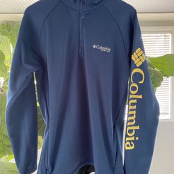 Columbia Men’s PFG Fleece Pullover Size M Color Blue