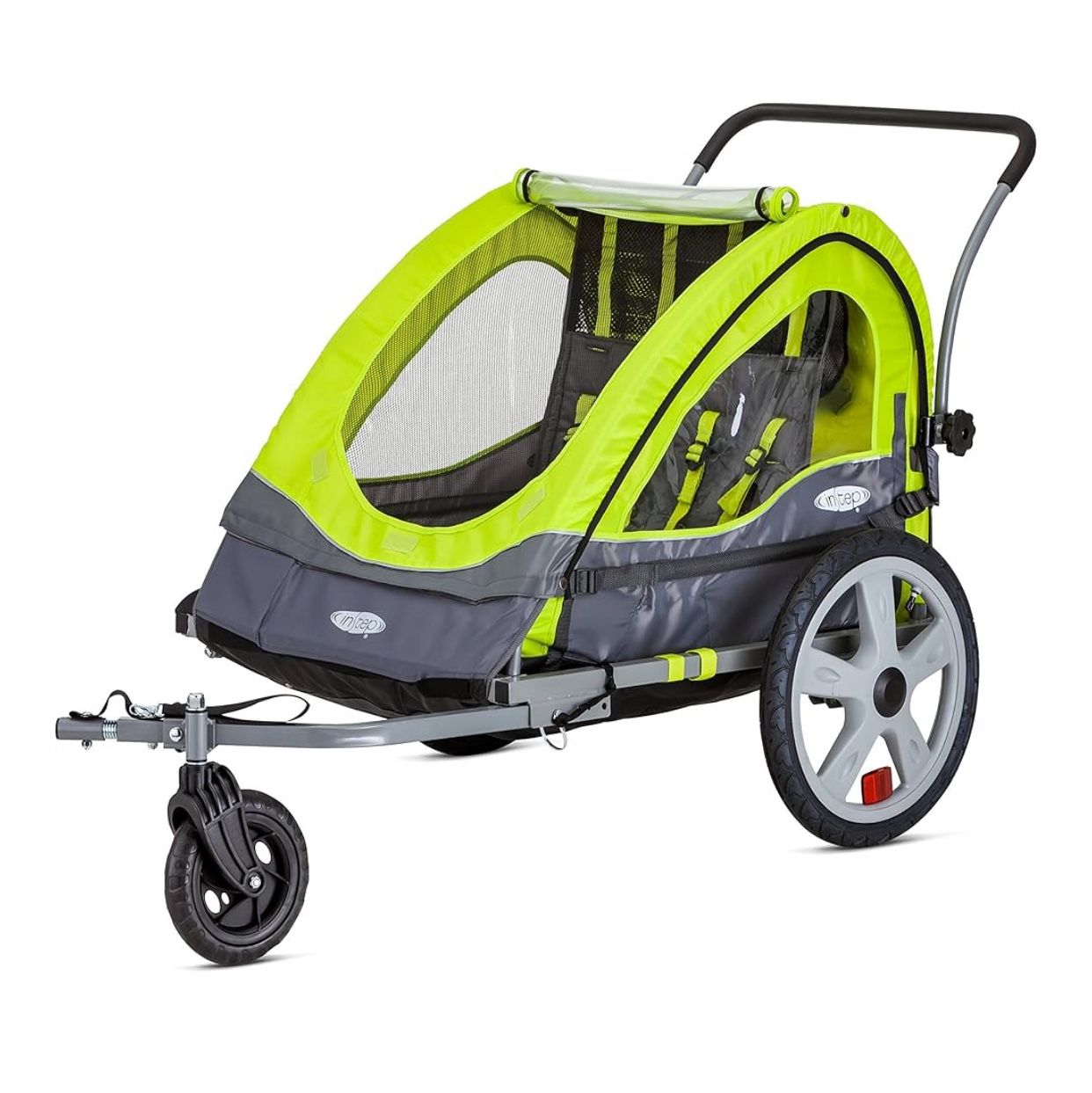 Quick-N-EZ Double Tow Behind Bike Trailer for Toddlers