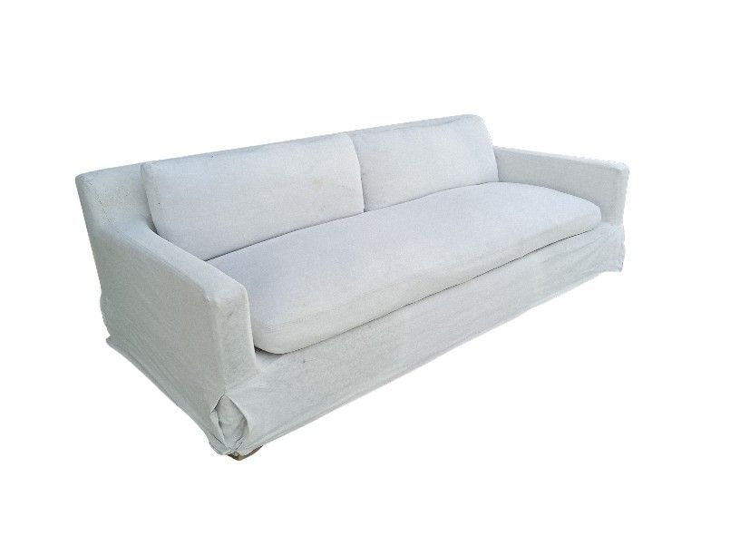 Restoration Hardware Belgian Slipcovered Bench Cushioned Sofa -- Make Me An 🙂ffer