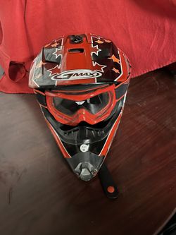 GMAX Youth Medium Motorcycle/Dirt Bike Helmet & Googles/Excellent Condition