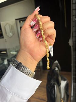 14K FLORSL HAWAIIAN BRACELET