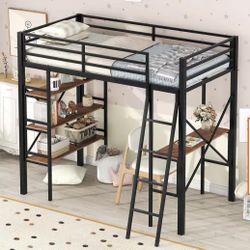 Twin Size Bed With Desk