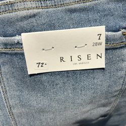 NWT 7/28 Risen Raw Edge Jean 