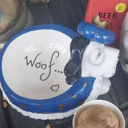 Ceramic Woof Dog Bowl
