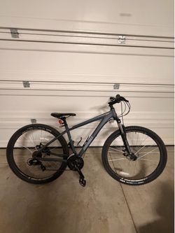 Light blue mountain bike