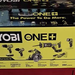 Ryobi ONE 18V Cordless 6-Tool Combo Kit w/ 1.5 Ah Battery, 4.0 Ah Battery, & Charger