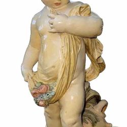 19th Century Putto Statue 16” French