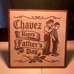 Custom Name Chicano Father's Day Wood Plaques. 