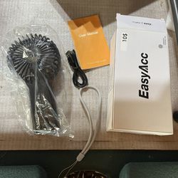 EasyAcc Handheld Fan, 5000 Battery Portable Fan [7-35H Working Time] USB Rechargeable, 4 Speed Cooling Personal Fan, Mini Hand Held Fan For Office Mak