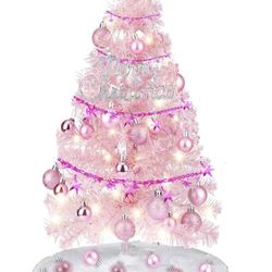 Mini ,Artificial Christmas Tree with Hanging Ornaments