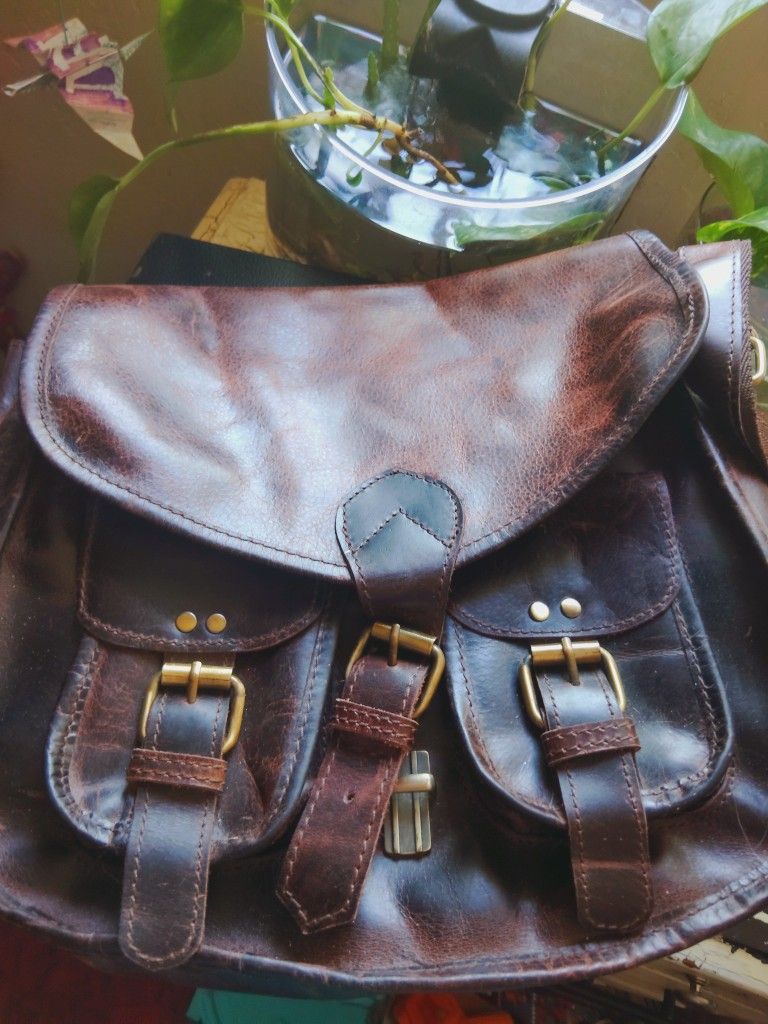 Leather Messenger Bag