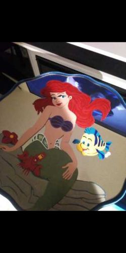 Little Mermaid Side Table And Small Bookcase With Side Compartment 