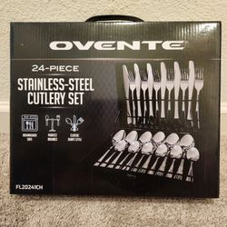 Ovente 24-Piece Stainless Steel Silverware Set – New In Box