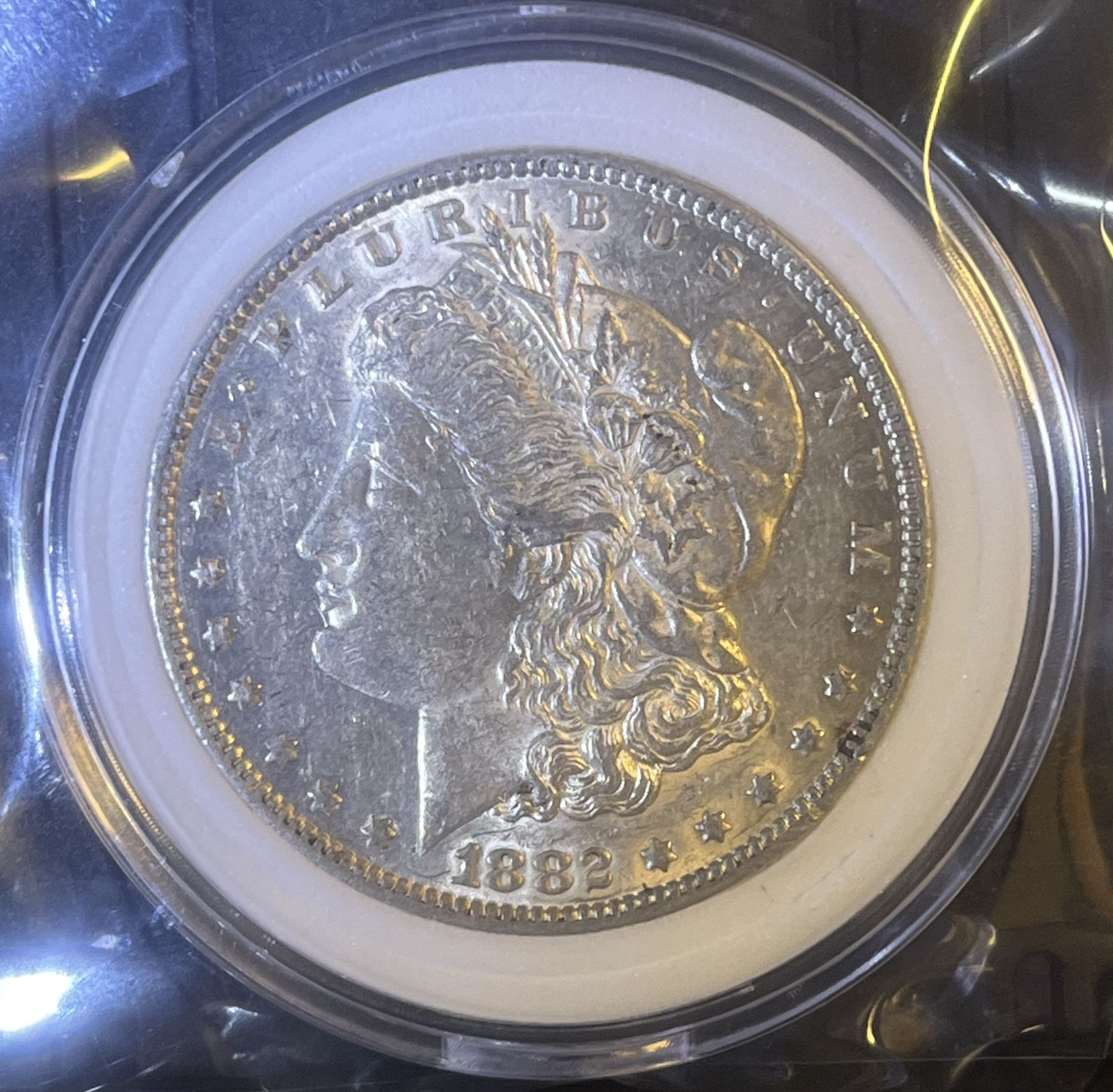 1882- Morgan Silver Dollar Double Die Date