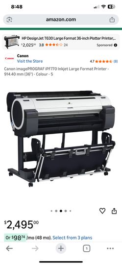 Canon Image Prograf Printer iPF770 Color