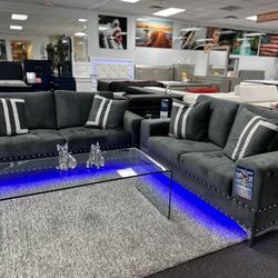Gorgeous Sofa & Loveseat Comes With Beautiful Led Light And Free Pillows Now Only $899