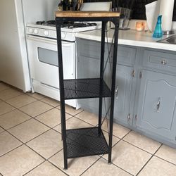 Shelf Unit With Pine And Back Steel 