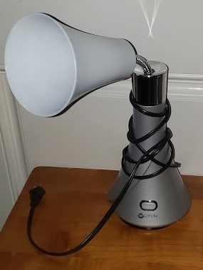 Ottlite Tulip Adjustable Gooseneck Silver/Chrome Metal Desk/Table Lamp