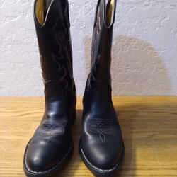 Kids Size 12 Black Cowboy Boots 