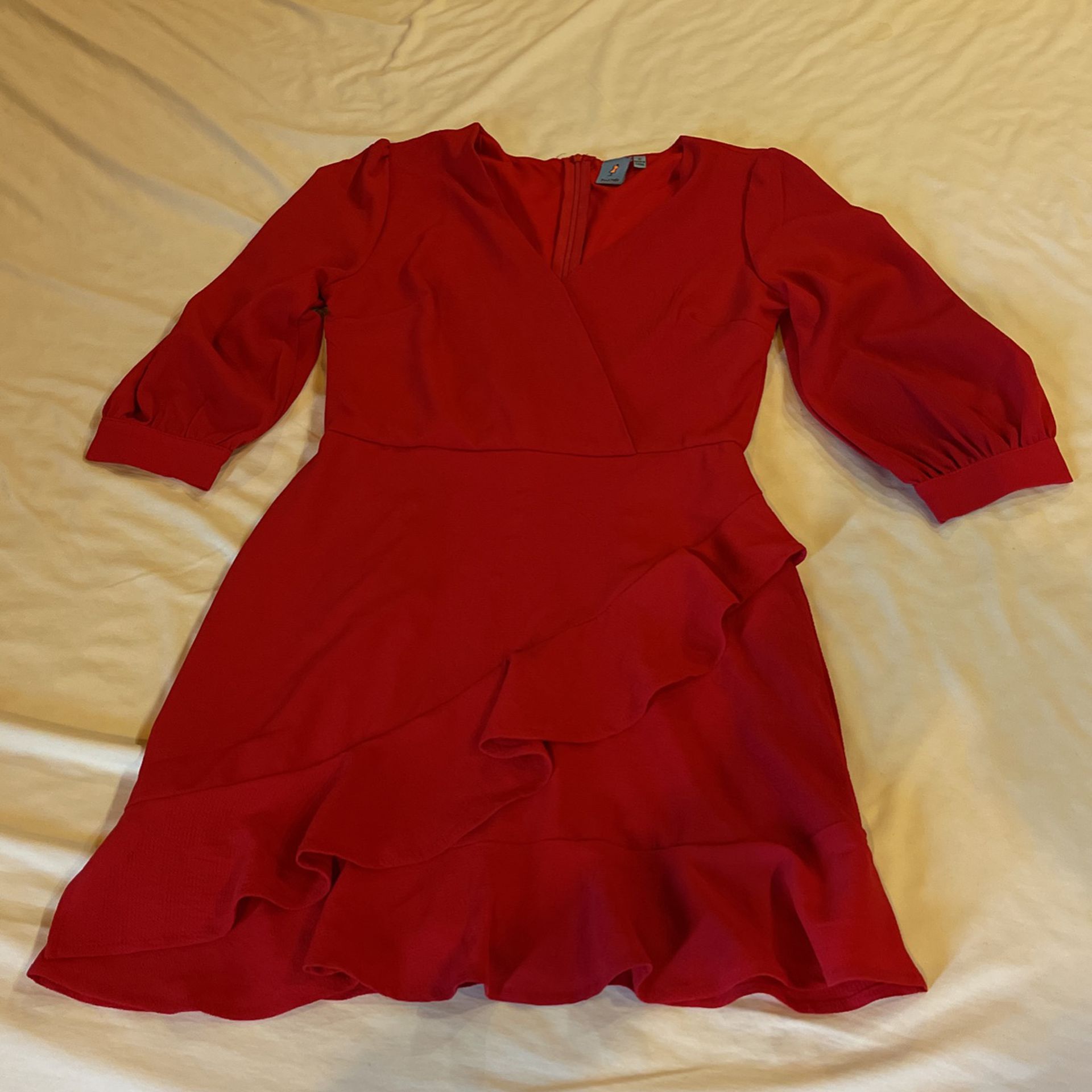 (S) Beautiful Red Party Dress Zipper Back  $7 Paid $39 Macy’s 