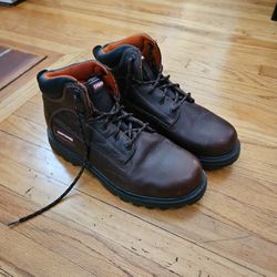 Brown Leather Mens Craftsman Boots Size 12