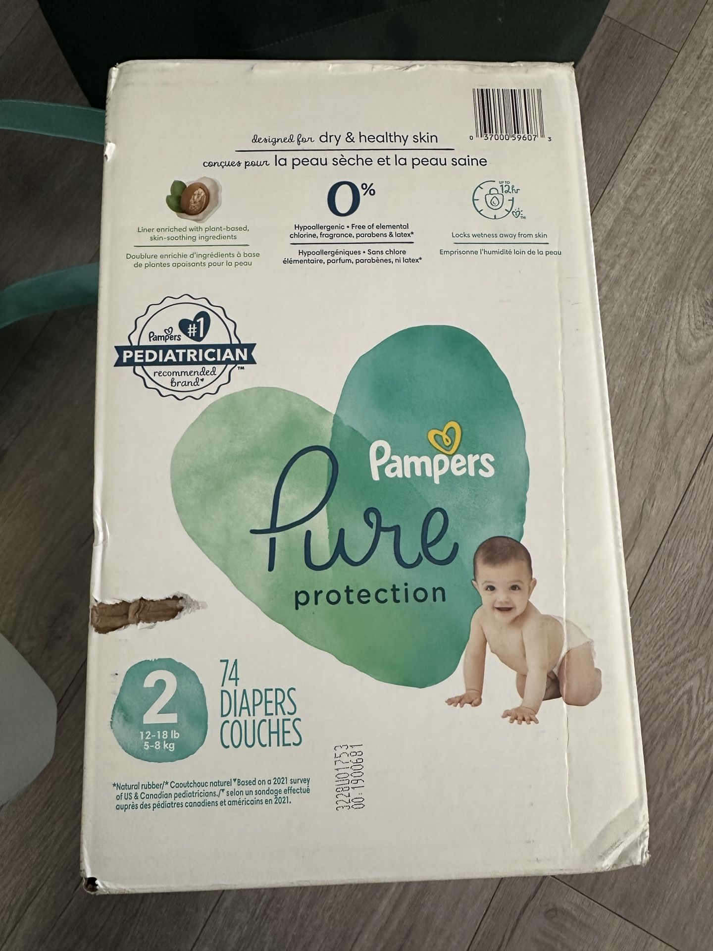 pampers pure diapers size2