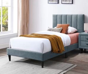 Twin size bed frame with mattress