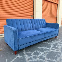Free Delivery - Beautiful Blue Futon Couch