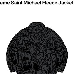 Supreme Saint Michael Fleece Jacket Black Size Small Brand New 