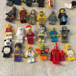 Lego Mini Figs. Santa Panda Abominable Chewbacca Simpsons Star Wars Hippie 
