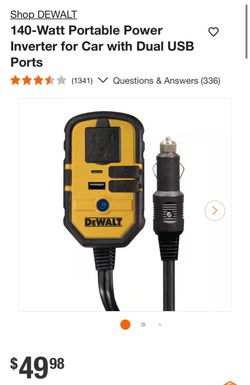 140-Watt Portable Power Inverter For Car