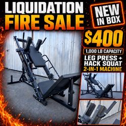 NEW LEG PRESS AND HACK SQUAT MACHINE NEW IN BOX - FREE DELIVERY