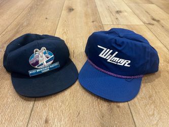 2 vintage hats bundle - Wilmar cap and Rocky Mountainers Railtours cap