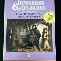 Dungeons & Dragons Player Character Record Sheets AC6 TSR#9037 1985 VG