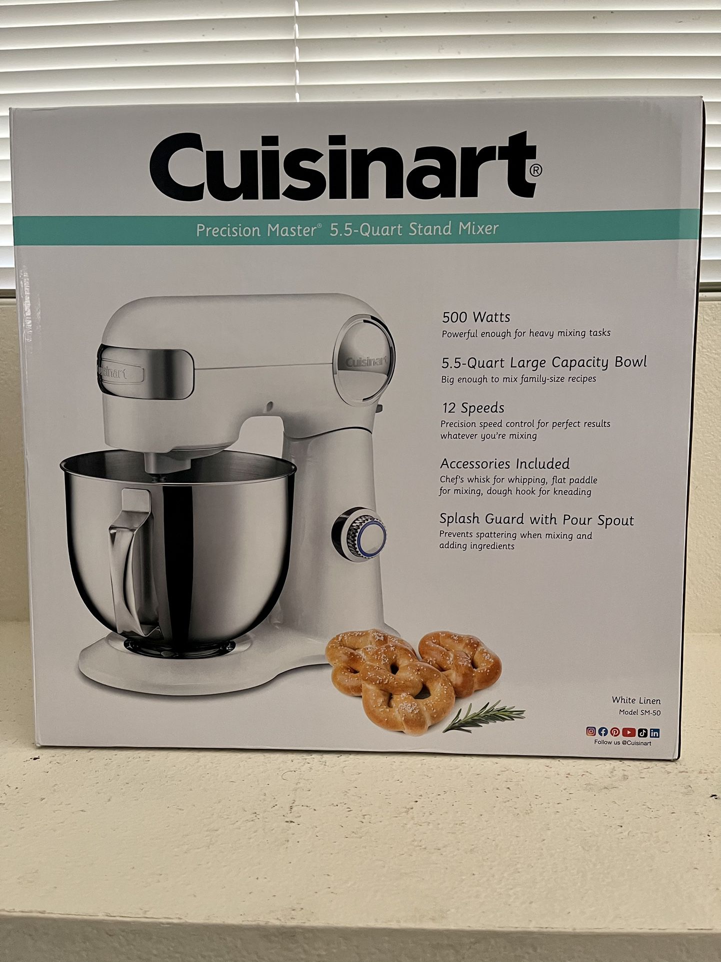 Cuisinart - Precision Master 5.5 Quart Stand Mixer - Coconut Cream