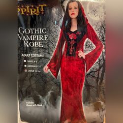Spirit Gothic Vampire Robe Red And Black