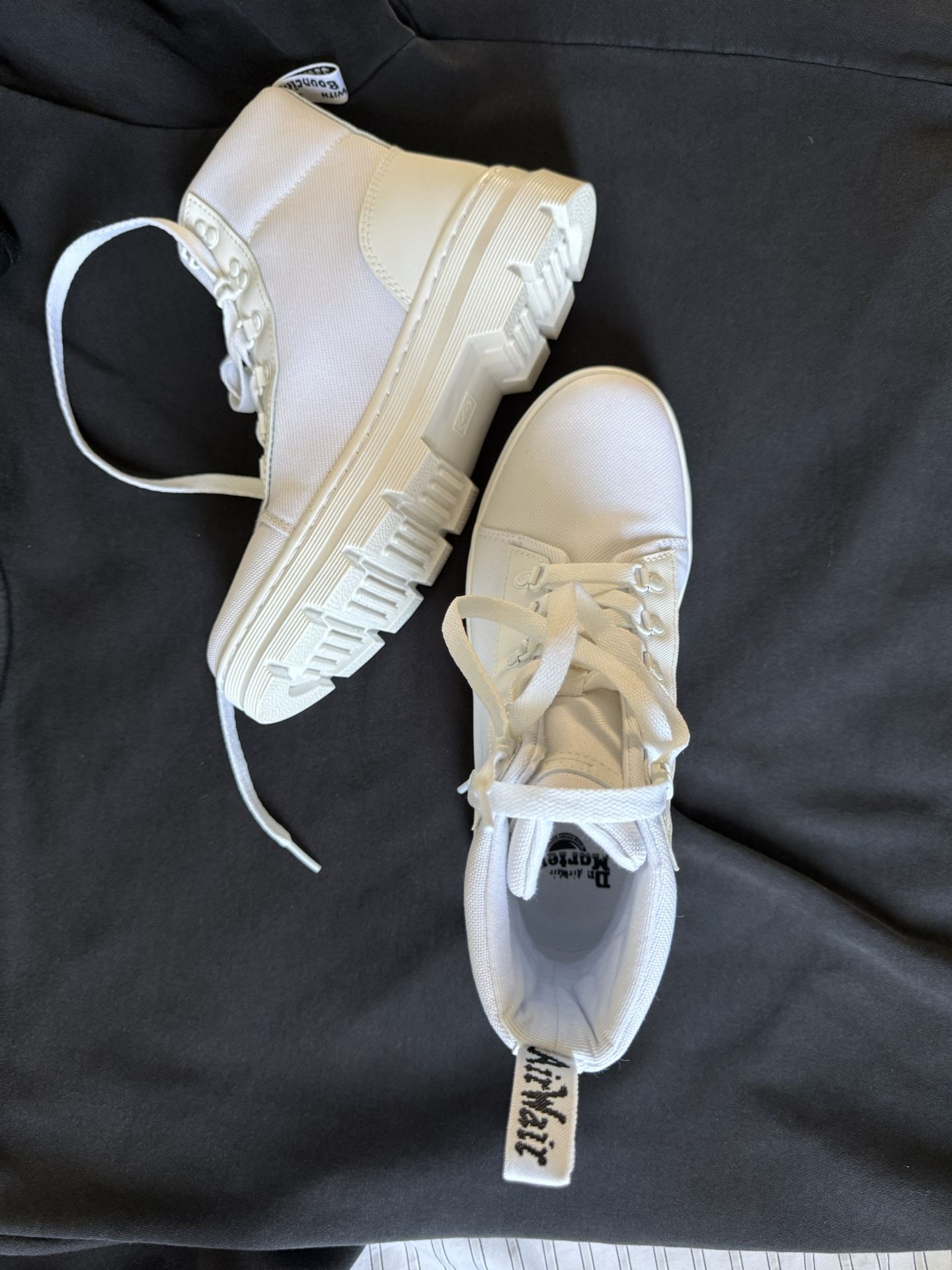 All White Dr Martens