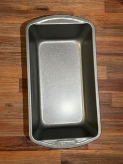 The GoodCook loaf pan is made of heavy-duty steel and features a non-stick coating for easy cleaning.