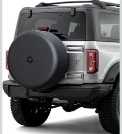 35" Soft Black Tire Cover with Camera Hole Compatible with Ford Bronco