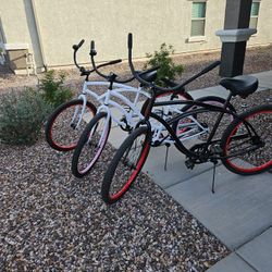 MUST GO - 3x Beach Cruise Type Bikes