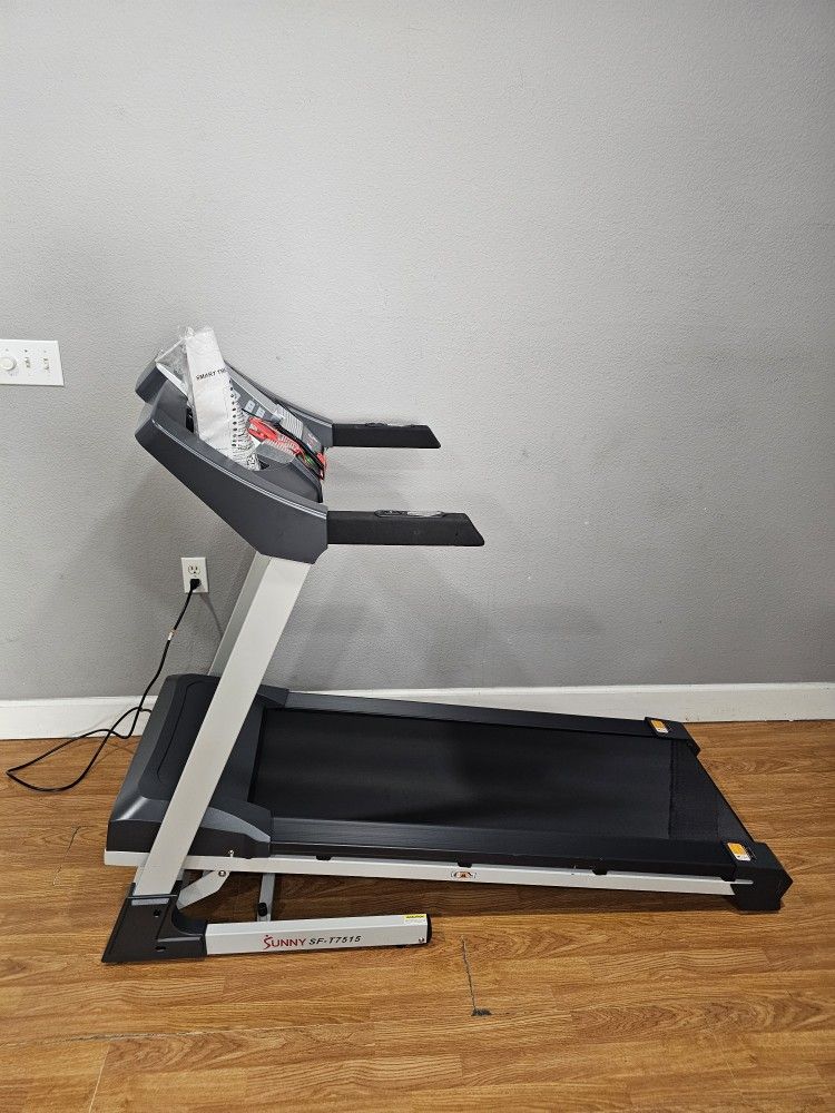 electric folding treadmill auto incline sunny health and fitness T7515