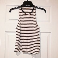 Black & White Striped Arizona Tank Top