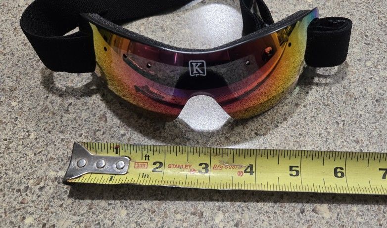 Kroop's Antifog Shaded Elastic Rainbow Snowboard and
Horse Racing Ski UV 13 Five